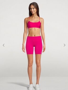 ALO Yoga High Waist Hot Pink Bike Shorts XS